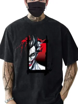 Men’s Oversized "Joker Madness" Graphic Streetwear T-Shirt