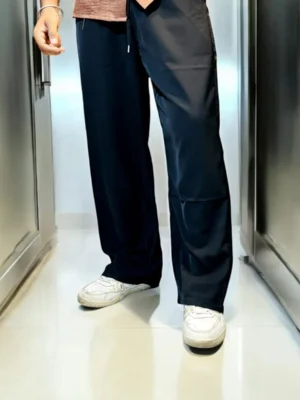 Men's Navy Blue Casual Straight Fit Pants – Minimalist Everyday Wear