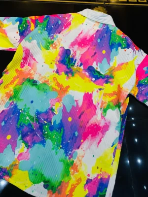 Vibrant Cartoon-Inspired Printed Casual Shirt – Multicolor