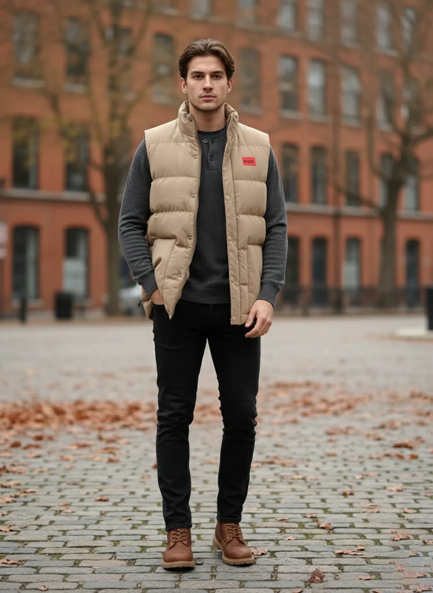 Men’s Classic Puffer Vest Jacket - Image 4