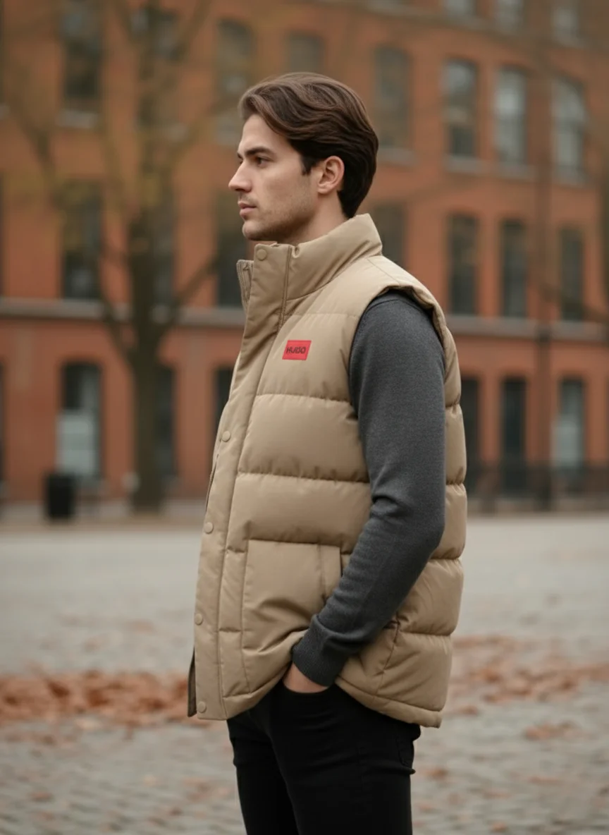 Men’s Classic Puffer Vest Jacket - Image 3