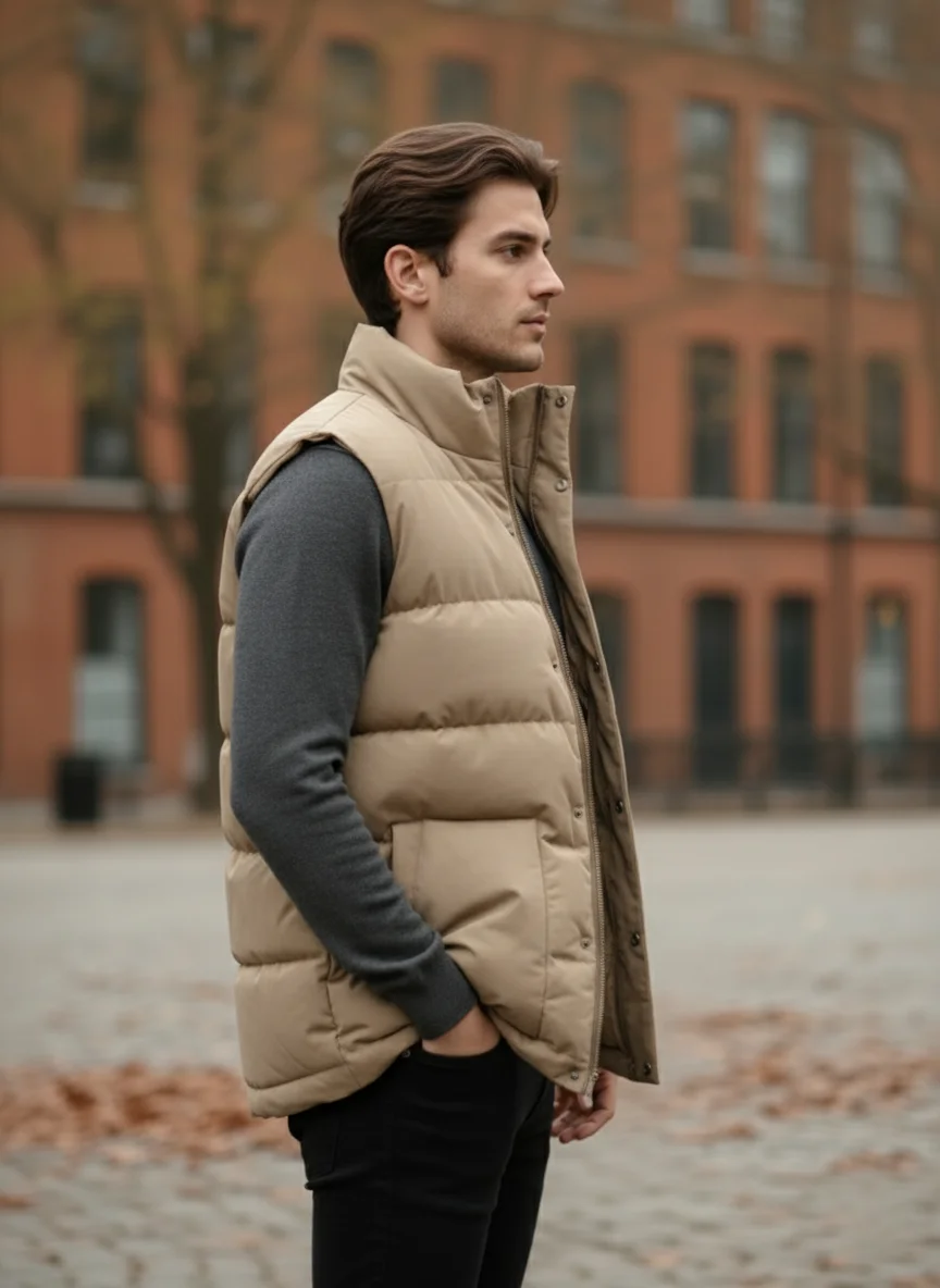 Men’s Classic Puffer Vest Jacket - Image 2