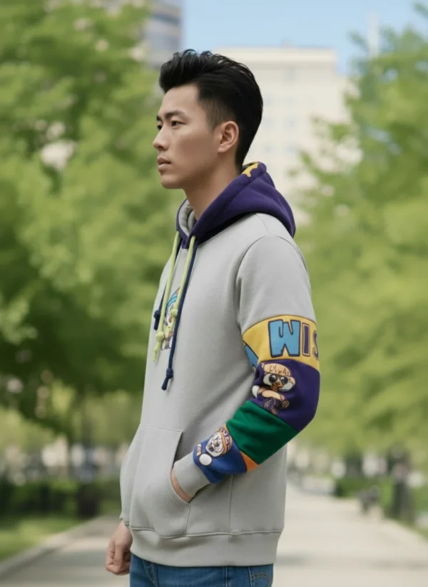 Men’s Colorblock Graphic Streetwear Hoodie - Image 4
