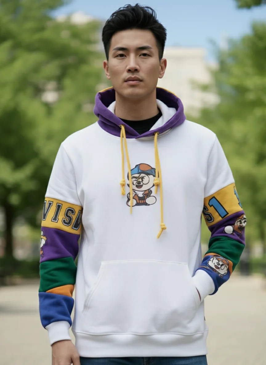 Men’s Colorblock Graphic Streetwear Hoodie - Image 5
