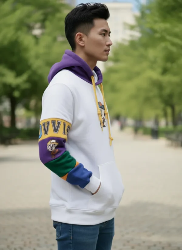 Men’s Colorblock Graphic Streetwear Hoodie - Image 6