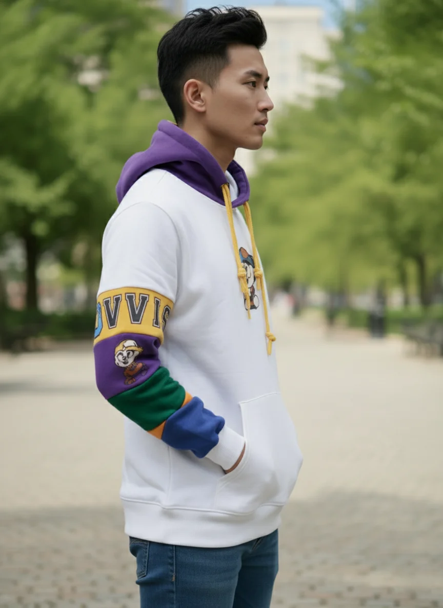 Men’s Colorblock Graphic Streetwear Hoodie - Image 6