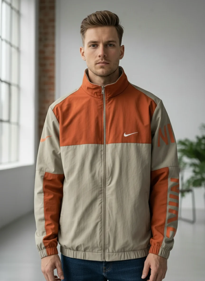 Men’s Two-Tone Athletic Track Jacket