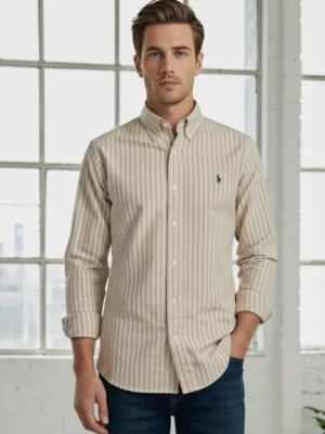 Men’s Classic Striped Button Down Shirt