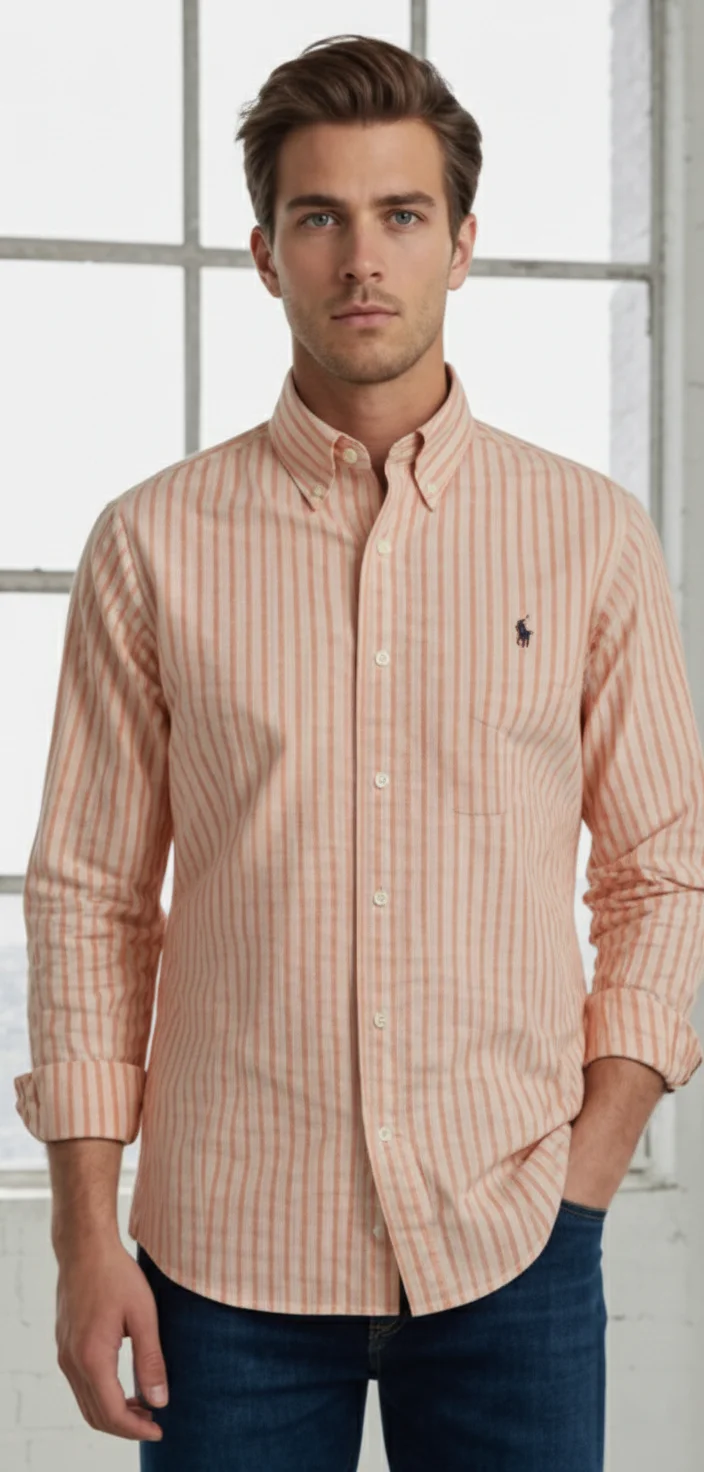 Men’s Classic Striped Button Down Shirt - Image 16
