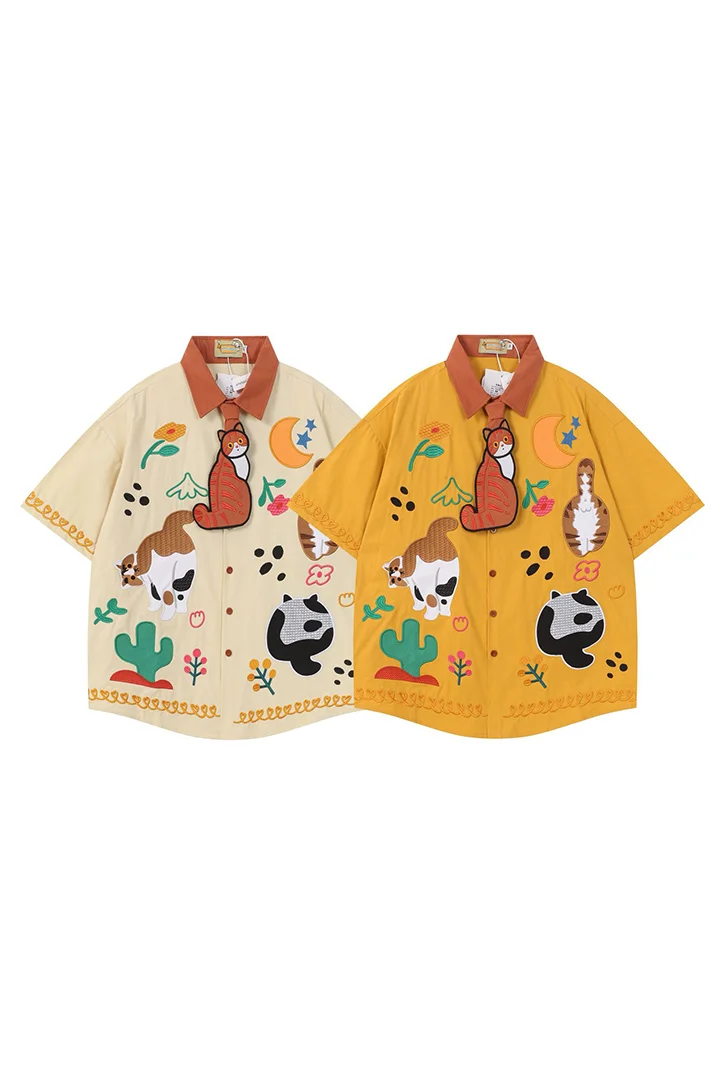 Men’s Premium Cartoon Graphic Oversized Casual Shirt Collection - Image 2