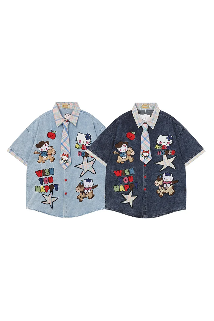 Men’s Premium Cartoon Graphic Oversized Casual Shirt Collection - Image 4