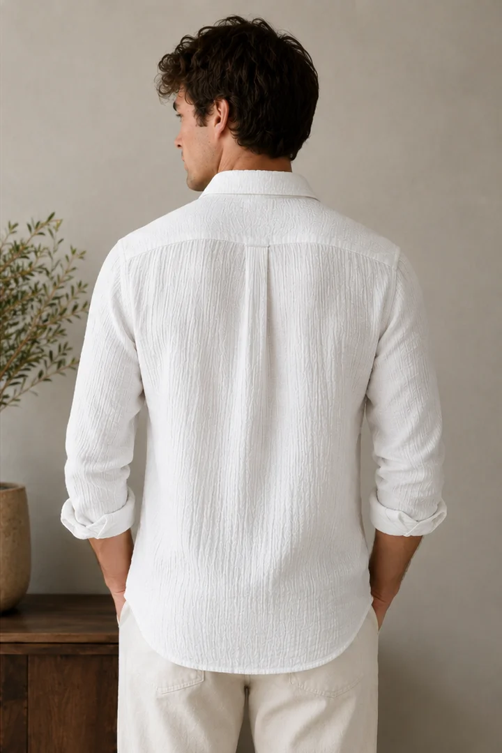 Men’s Premium Double Gauze Cotton Casual Shirt - Image 7