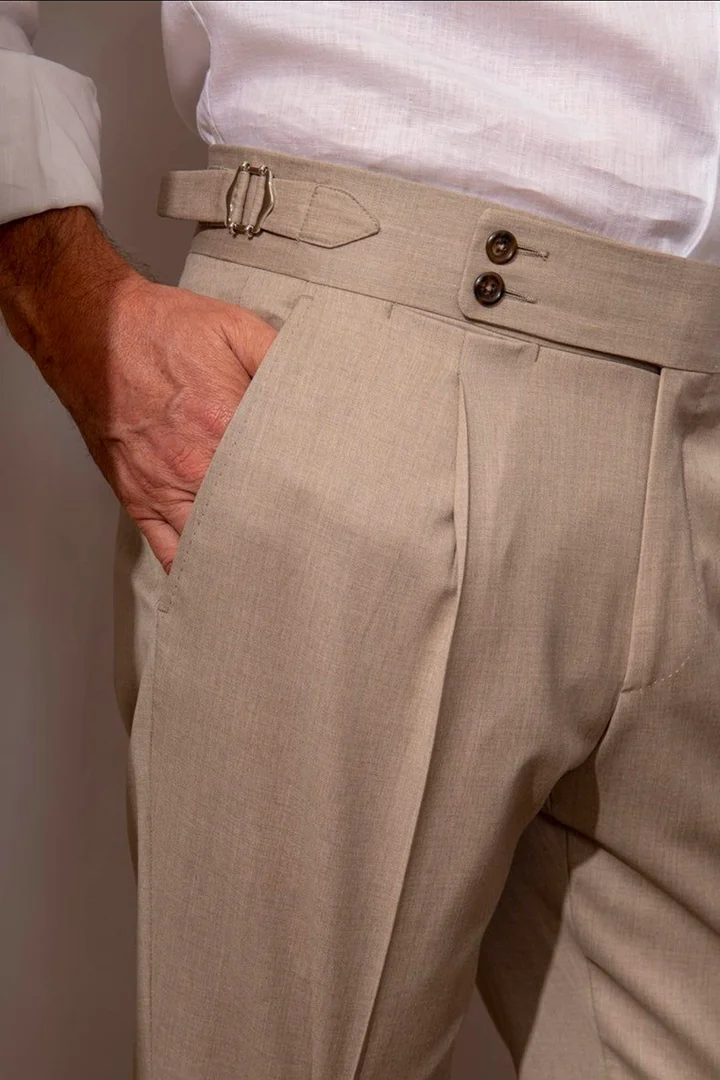 Men’s Premium High-Waist Tailored Formal Trousers