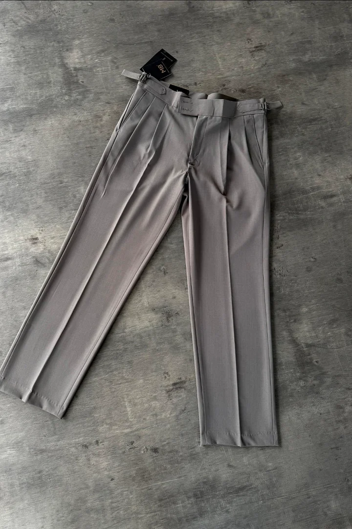 Men’s Premium High-Waist Tailored Formal Trousers - Image 4