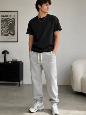 Men’s Premium Oversized Wide-Leg Lounge Pants